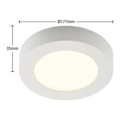 Prios LED plafondlamp Edwina, wit, 18 cm, CCT, IP44