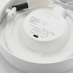 Prios LED plafondlamp Edwina, wit, 18 cm, CCT, IP44