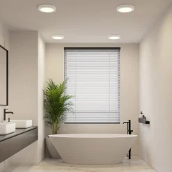 Prios LED plafondlamp Edwina, wit, 25 cm, CCT, IP44