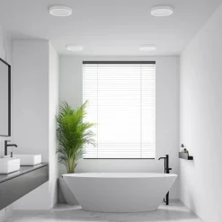 Prios LED plafondlamp Edwina, wit, 25 cm, CCT, IP44