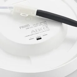 Prios LED plafondlamp Edwina, wit, 25 cm, CCT, IP44