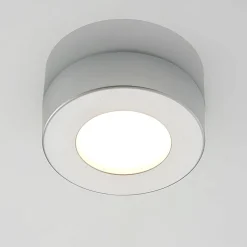 Prios LED plafondlamp Edwina, zilver, 12 cm, CCT, IP44