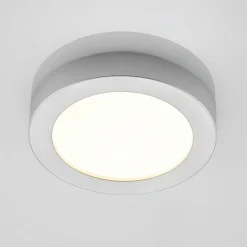 Prios LED plafondlamp Edwina, zilver, 23 cm, CCT, IP44