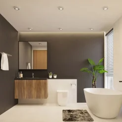 Prios LED plafondlamp Edwina, zilver, 12 cm, set van 3