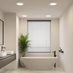 Prios LED plafondlamp Edwina, wit, 25 cm, set van 3