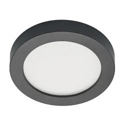 Prios LED plafondlamp Edwina, zwart, 23 cm, CCT, IP44