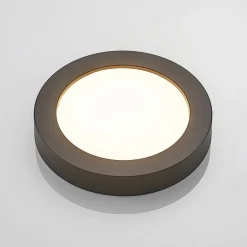 Prios LED plafondlamp Edwina, zwart, 23 cm, CCT, IP44