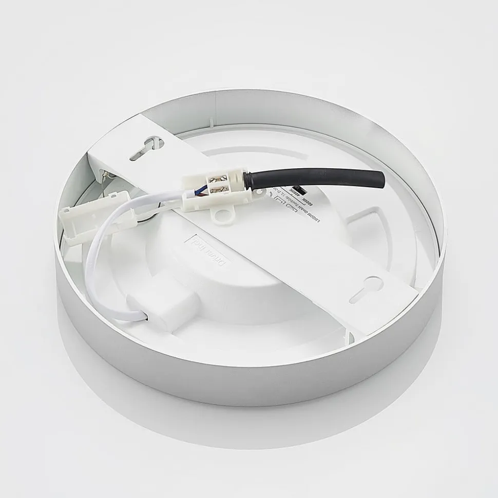 Prios LED plafondlamp Edwina, zilver, 23 cm, set van 10