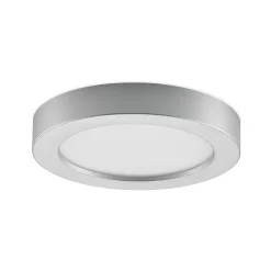 Prios LED plafondlamp Edwina, zilver, 23 cm, set van 2