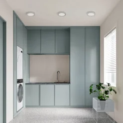 Prios LED plafondlamp Edwina, zilver, 23 cm, set van 3