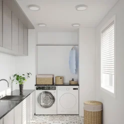 Prios LED plafondlamp Edwina, zilver, 25 cm, set van 3