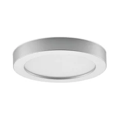 Prios LED plafondlamp Edwina, zilver, 25 cm, set van 3