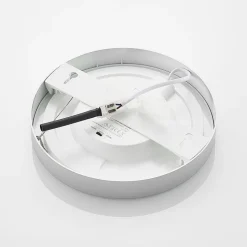 Prios LED plafondlamp Edwina, zilver, 25 cm, set van 3