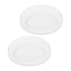 Prios LED plafondlamp Edwina, wit, 23 cm, set van 2