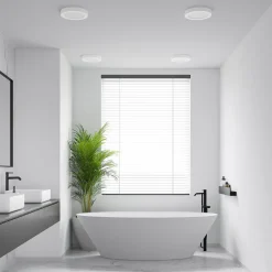 Prios LED plafondlamp Edwina, wit, 25 cm, set van 10