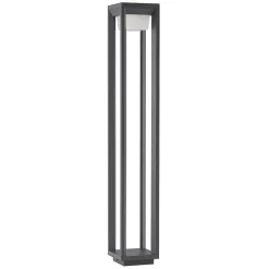 Prios LED tuinpadverlichting Gamion, 90 cm, antraciet, metaal, IP54