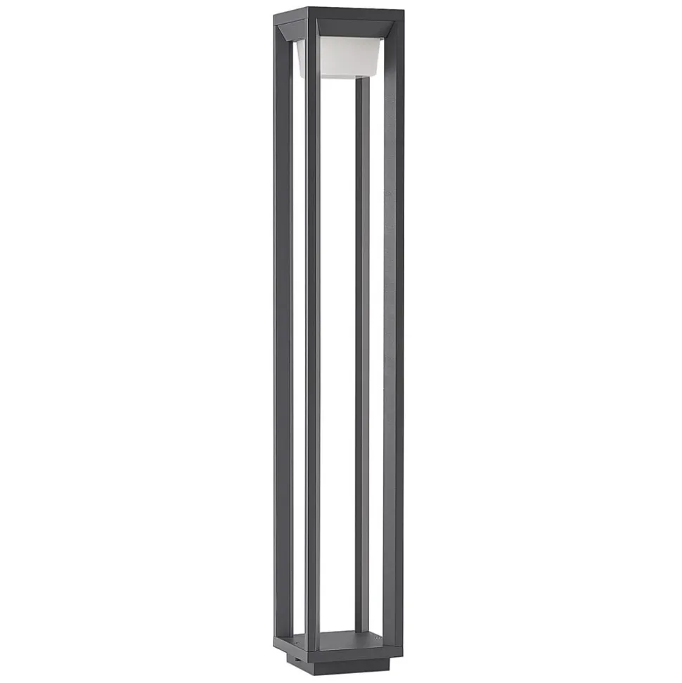 Prios LED tuinpadverlichting Gamion, 90 cm, antraciet, metaal, IP54