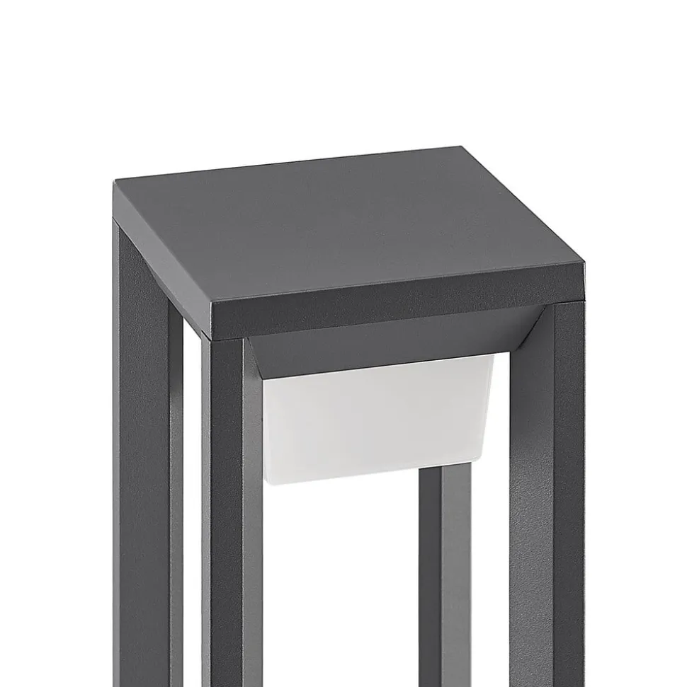 Prios LED tuinpadverlichting Gamion, 90 cm, antraciet, metaal, IP54