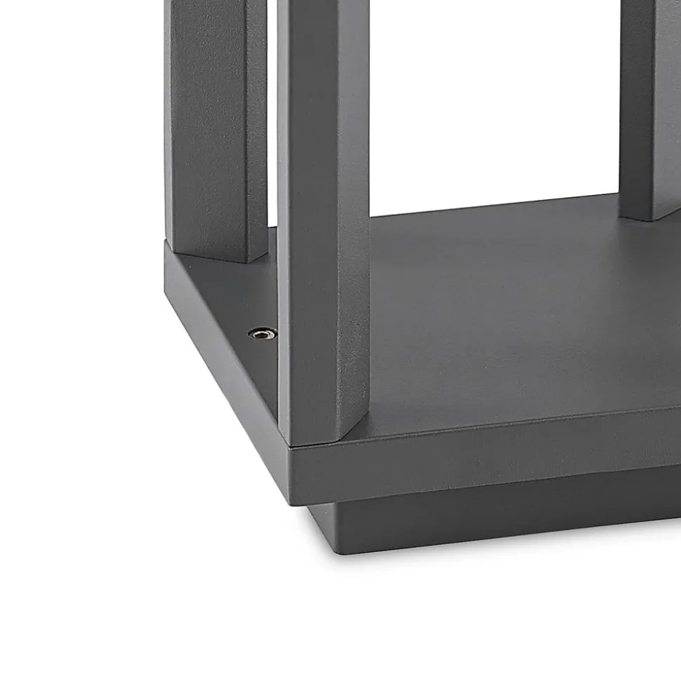 Prios LED tuinpadverlichting Gamion, 90 cm, antraciet, metaal, IP54