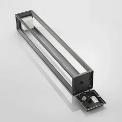 Prios LED tuinpadverlichting Gamion, 90 cm, antraciet, metaal, IP54