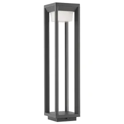 Prios LED tuinpadverlichting Gamion, 60 cm, antraciet, metaal, IP54