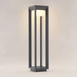 Prios LED tuinpadverlichting Gamion, 60 cm, antraciet, metaal, IP54