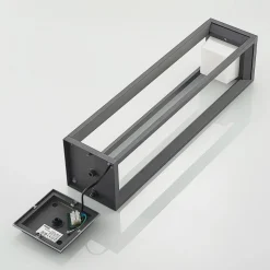 Prios LED tuinpadverlichting Gamion, 60 cm, antraciet, metaal, IP54