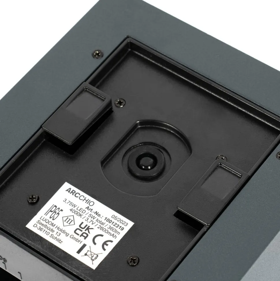 Prios LED wandlamp op zonne-energie Lius, hoogte 15 cm, bewegingsmelder