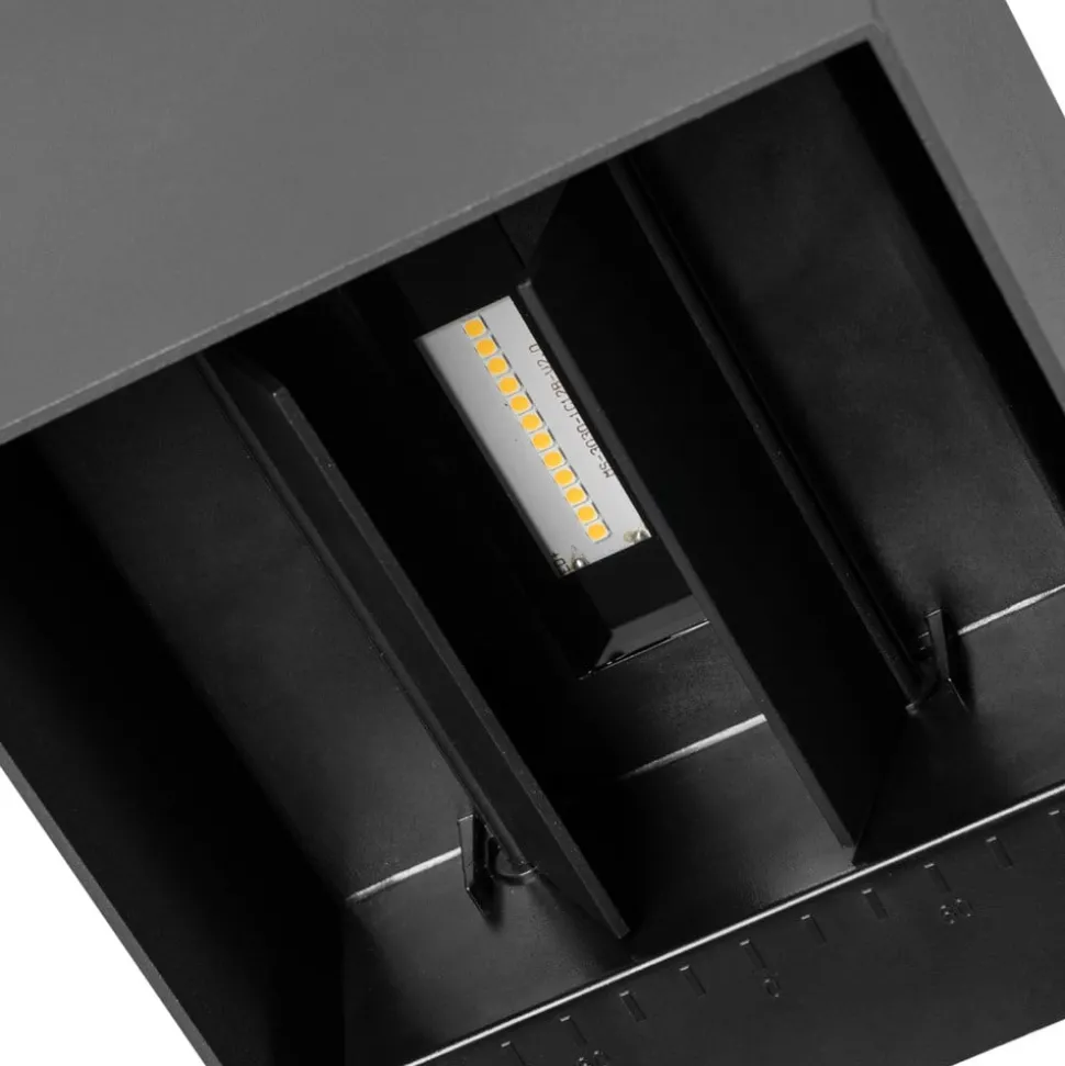 Prios LED wandlamp op zonne-energie Lius, hoogte 15 cm, bewegingsmelder