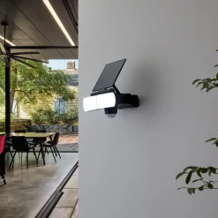 Prios LED wandspot Wrenley, zwart, sensor