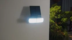 Prios LED wandspot Wrenley, zwart, sensor