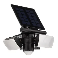 Prios LED wandspot Wrenley, zwart, sensor