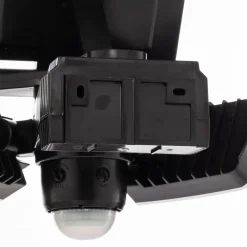 Prios LED wandspot Wrenley, zwart, sensor