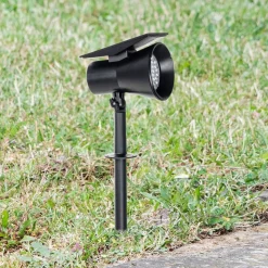 Prios LED-zonneschijnwerper Birko, hoogte 56 cm, zwart, grondspies