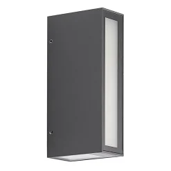 Prios Loriava LED buitenwandlamp in donkergrijs