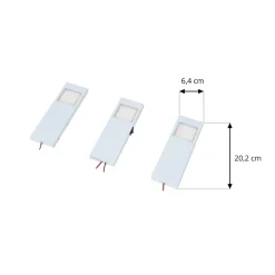 Prios Lorna LED meubelverlichting roestvrij staal 3 stuks