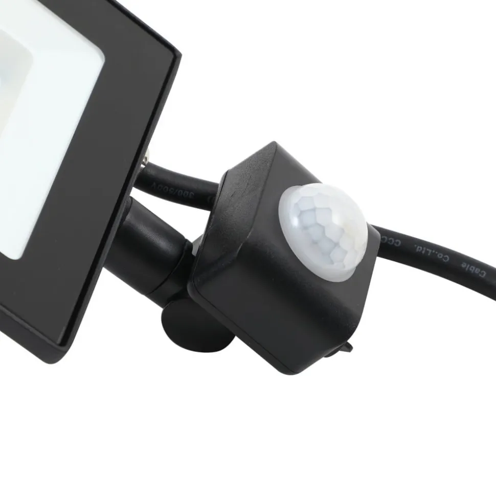 Prios Maikel buitenspot, 20W, 1500lm, metaal, sensor