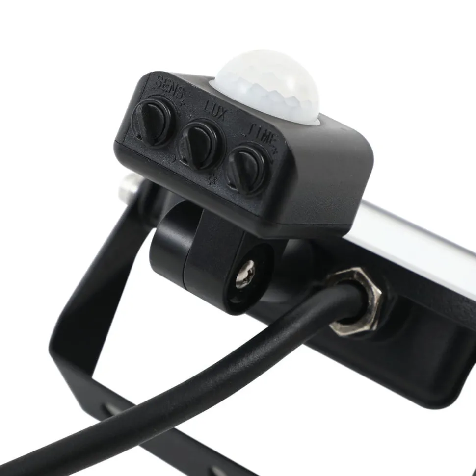 Prios Maikel buitenspot, 20W, 1500lm, metaal, sensor