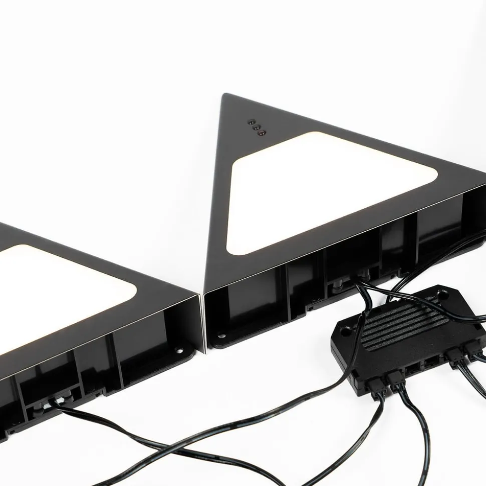 Prios Odia LED meubelverlichting, zwart, set van 5