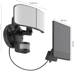 Prios Omino LED wandspot op zonne-energie sensor