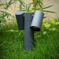 Prios prikspot Tulimar, 40 cm, zwart, 2-lamps