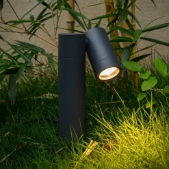 Prios prikspot Tulimar, hoogte 40 cm, antraciet, aluminium