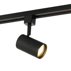 Prios railspot Jorell, zwart, 1-lamp, GU10, metaal