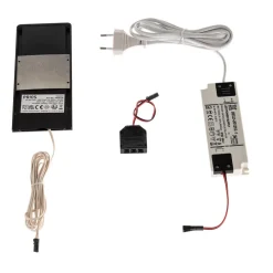 Prios Rixa LED meubelverlichting, zwart, 3 stuks