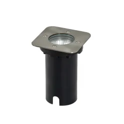 Prios Riya grondspot inbouwlamp, hoekig, roestvrij staal