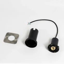 Prios Riya grondspot inbouwlamp, hoekig, roestvrij staal