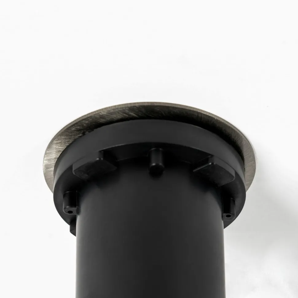 Prios Riya grondspot inbouwlamp, rond, roestvrij staal