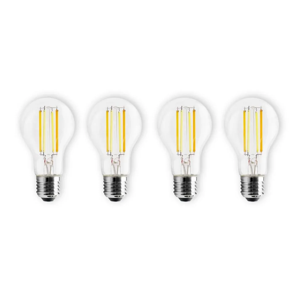 Prios Smart LED Filament E27 7W dimbaar CCT Tuya set van 4