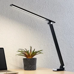 Prios Tamarin LED tafellamp, dimbaar, zwart