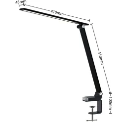 Prios Tamarin LED tafellamp, dimbaar, zwart
